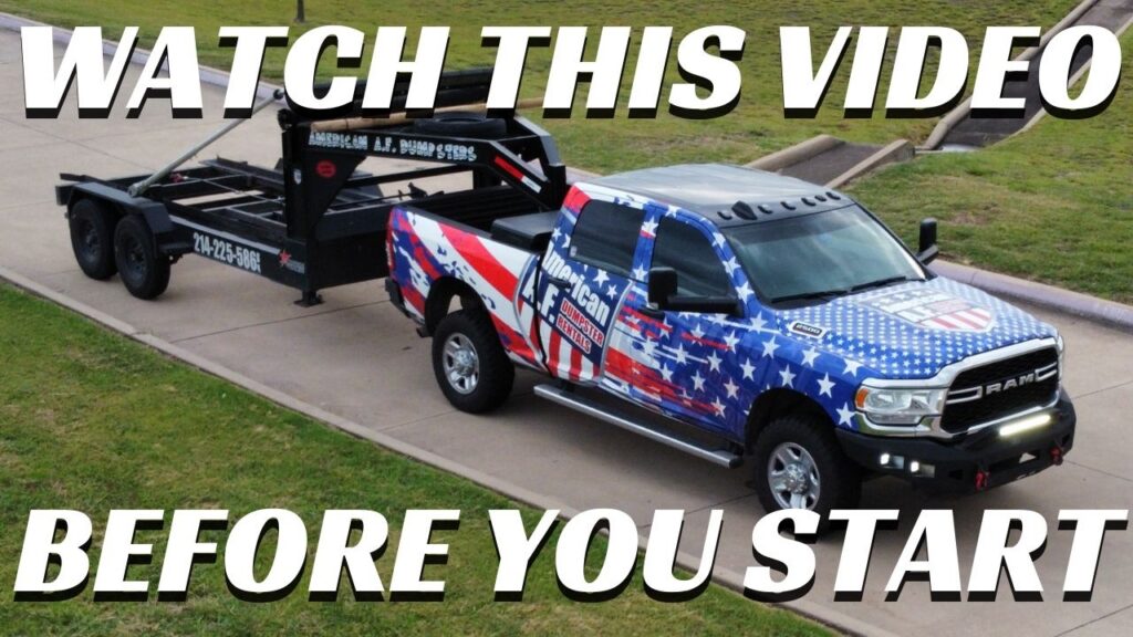 Start a dumpster rental business with rolloff dumpsters and trailers